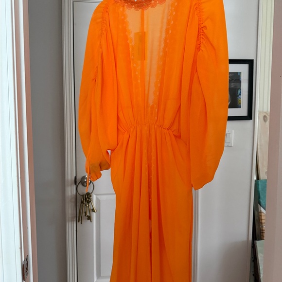 Ramy Brook Raelynn Apricot Beach Dress w Tassel & Lace Detail Medium $325 NWT! - Picture 14 of 14